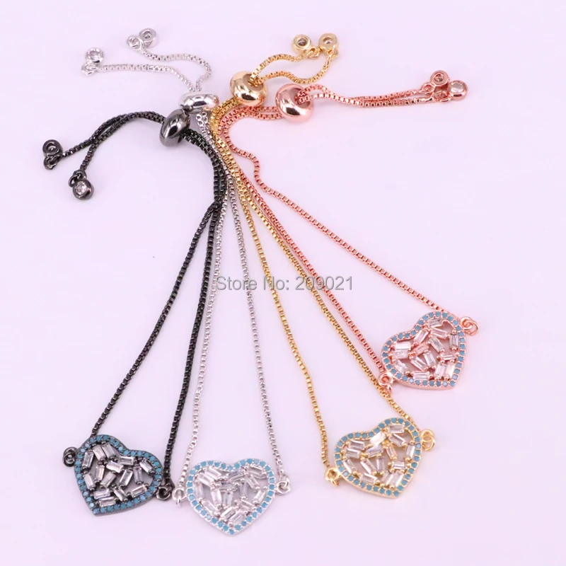 8Pcs 4 Colors Micro Pave CZ Stones Heart Connector Bracelet For Women Link Chain Bracelet Adjustable Bracelets
8Pcs 4 Colors Micro Pave CZ Stones Heart Connector Bracelet For Women Link Chain Bracelet Adjustable Bracelets
