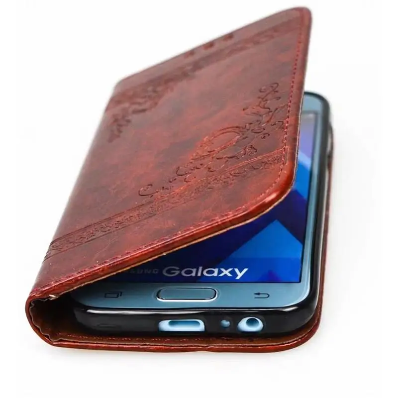 Чехол-книжка Evolou для Samsung Galaxy кожаный магнитный с тиснением в ассортименте. |
