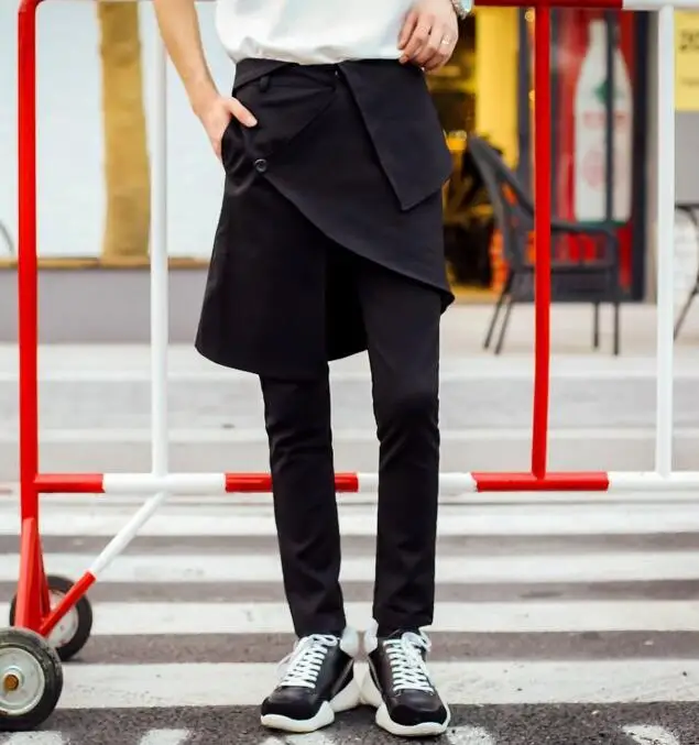 27-44 HOT / Spring Male New Fashion Asymmetric personality Hairstylist stitching bottoming off two casual Harlan trousers
27-44 HOT / Spring Male New Fashion Asymmetric personality Hairstylist stitching bottoming off two casual Harlan trousers