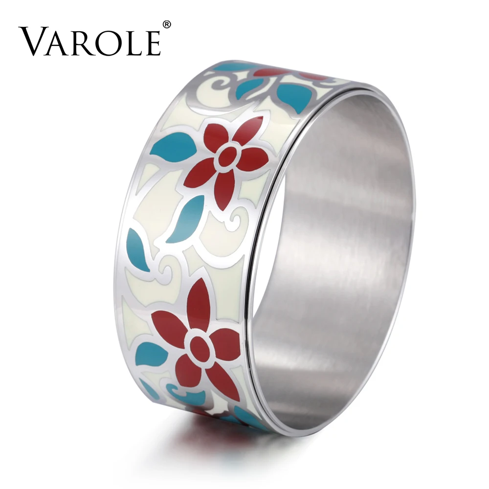 VAROLE Double Layer Big Trendy Bracelet Elegant Classic Stainless Steel Metal Enamel Bangles for Women Enamel Jewelry Pulseiras
VAROLE Double Layer Big Trendy Bracelet Elegant Classic Stainless Steel Metal Enamel Bangles for Women Enamel Jewelry Pulseiras