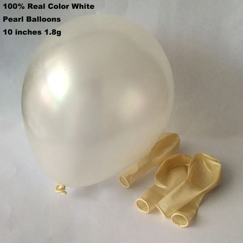 Высококачественные воздушные шары 20 шт./лот 10 дюймов белые латексные жемчужные 1 8