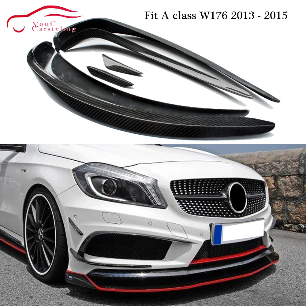 W176 Carbon Fiber Front Bumper Canards Fender Trim Splitter Spoiler For Mercedes A W176 2013 - 2015 Pre-facelift Hatchback
W176 Carbon Fiber Front Bumper Canards Fender Trim Splitter Spoiler For Mercedes A W176 2013 - 2015 Pre-facelift Hatchback