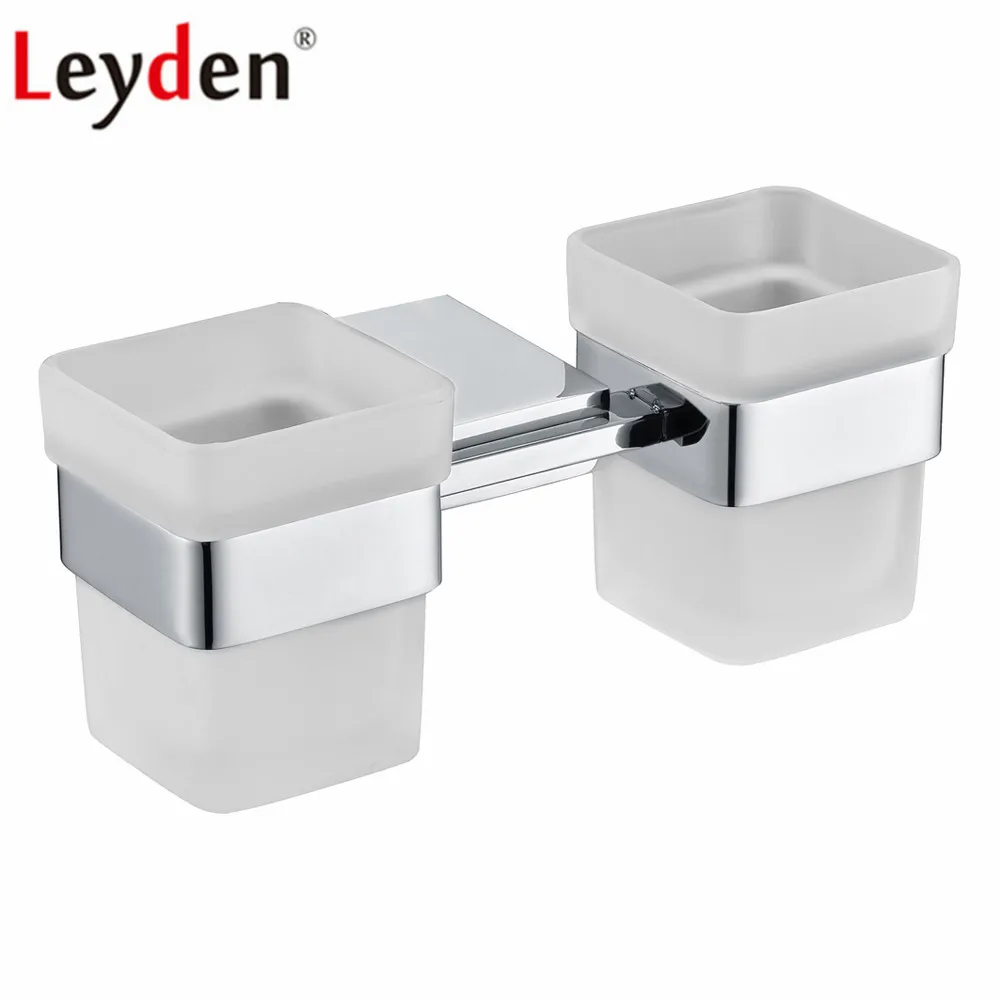 Leyden 304 Stainless Steel Chrome Bathroom Wall Mounted Double Toothbrush Holders With Two Glass Cups For Bathroom Accessories
Leyden 304 Stainless Steel Chrome Bathroom Wall Mounted Double Toothbrush Holders With Two Glass Cups For Bathroom Accessories