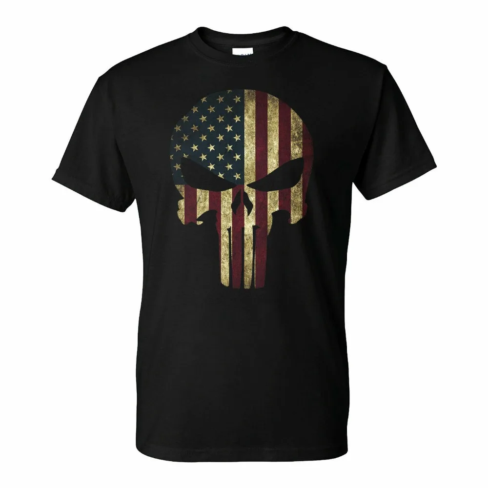 American Flag Patriotic Skull Distressed Hot Selling 100 % Cotton Summer New Fashion Short Sleeve Harajuku Tee Shirts
American Flag Patriotic Skull Distressed Hot Selling 100 % Cotton Summer New Fashion Short Sleeve Harajuku Tee Shirts