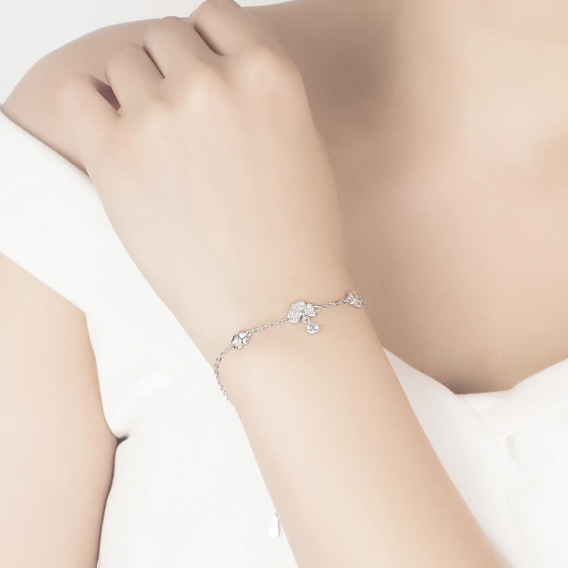 New Style 925 Sterling Silver Bracelet Four Leaf Clover Charm Bracelet & Bangle for Women Wedding Party Jewelry Gifts
New Style 925 Sterling Silver Bracelet Four Leaf Clover Charm Bracelet & Bangle for Women Wedding Party Jewelry Gifts