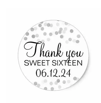 1.5inch Thank You Sweet 16 Faux Silver Foil Glitter Lights Classic Round Sticker
1.5inch Thank You Sweet 16 Faux Silver Foil Glitter Lights Classic Round Sticker