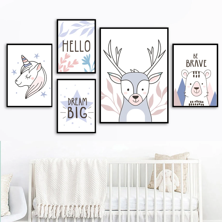 Sweet Deer Bear Unicorn Owl Canvas Painting Posters And Prints Nursery Wall Art Print Wall Pictures Kids Bedroom Girl Room Decor
Sweet Deer Bear Unicorn Owl Canvas Painting Posters And Prints Nursery Wall Art Print Wall Pictures Kids Bedroom Girl Room Decor