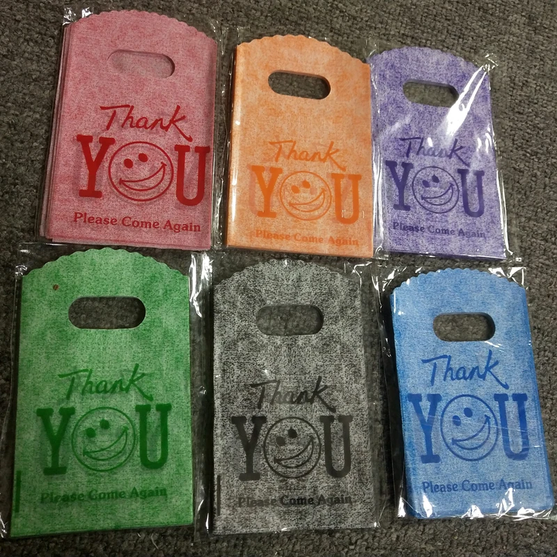 9x15cm 50pcs/lot Plastic Bags Colorful Packaging Pouches Thank you and Smile Face Printed Small Gifts Jewelry Storage Bags
9x15cm 50pcs/lot Plastic Bags Colorful Packaging Pouches Thank you and Smile Face Printed Small Gifts Jewelry Storage Bags