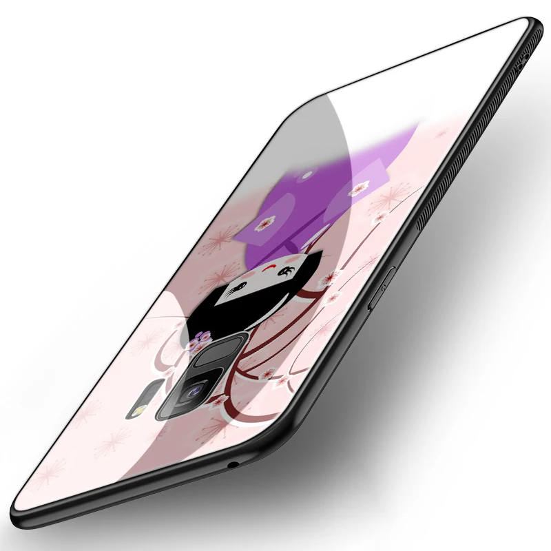 Lavaza kawaii японская кукла Kokeshi стеклянный ТПУ чехол для Samsung Note 8 9 S7 S8 S9 S10 A10 A20 A30 A40 A50 A60