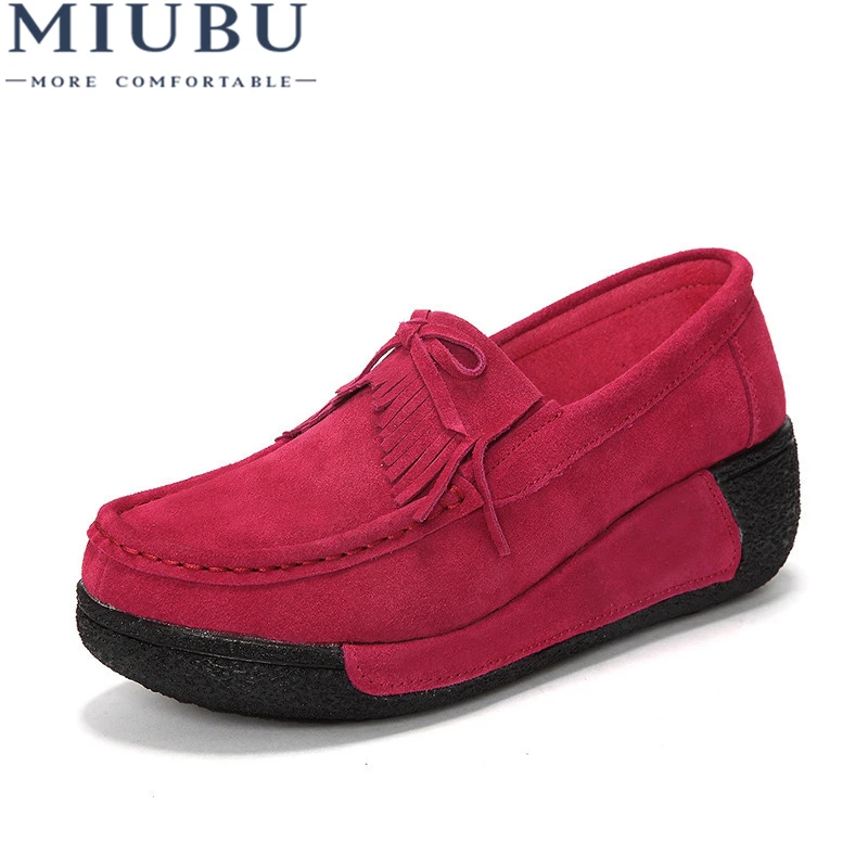 MIUBU Spring Women Genuine Leather Suede Ankle Boots Creeper Shoes Women Platform Wedge Women Casual Shoes Zapatos Mujer
MIUBU Spring Women Genuine Leather Suede Ankle Boots Creeper Shoes Women Platform Wedge Women Casual Shoes Zapatos Mujer