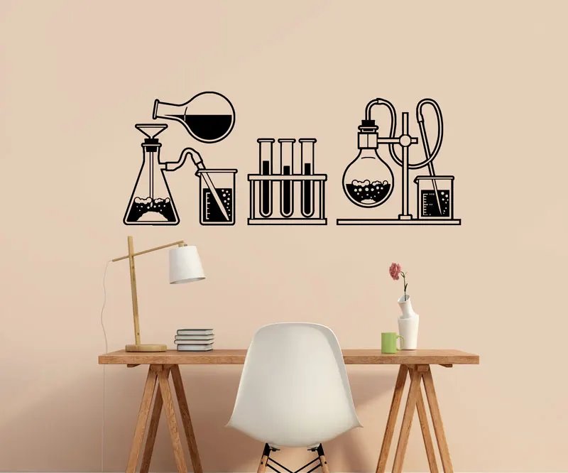 Chemical Laboratory Wall Decal Glass Flask Vinyl Sticker Home Living Room School Classroom Office Art Deco Wall Sticker KX14
Chemical Laboratory Wall Decal Glass Flask Vinyl Sticker Home Living Room School Classroom Office Art Deco Wall Sticker KX14