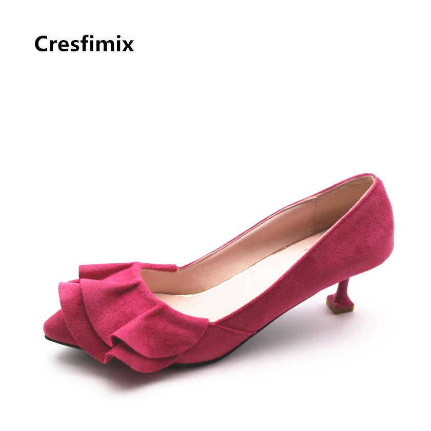 Cresfimix women fashion flock spike 5.5cm high heel red shoes lady cute party suede slip on high heels female comfortable shoes
Cresfimix women fashion flock spike 5.5cm high heel red shoes lady cute party suede slip on high heels female comfortable shoes
