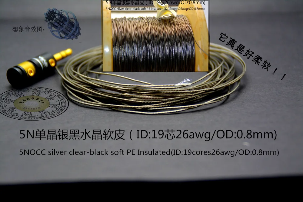 5nocc серебристый прозрачный черный мягкий PE изолированный 19-жильный 26AWG/Внешний диаметр: 0,8 мм (Цена указана за 6 метров)
5nocc серебристый прозрачный черный мягкий PE изолированный 19-жильный 26AWG/Внешний диаметр: 0,8 мм (Цена указана за 6 метров)
