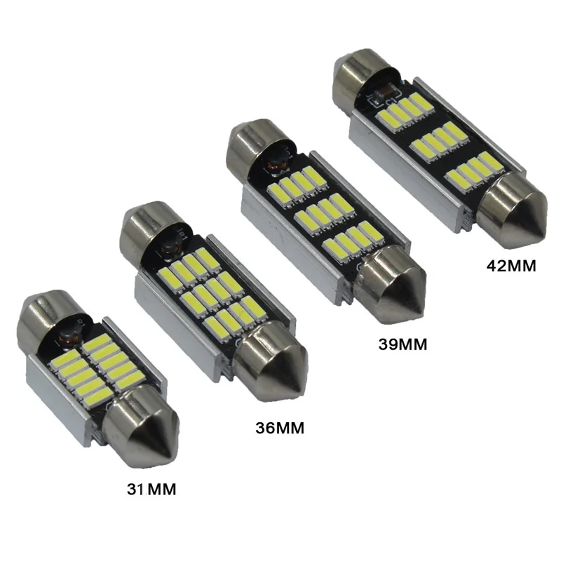 4pcs 31mm 36mm 39mm 41mm LED Festoon Reading License Number Plate Interior Light Bulb 12V
4pcs 31mm 36mm 39mm 41mm LED Festoon Reading License Number Plate Interior Light Bulb 12V