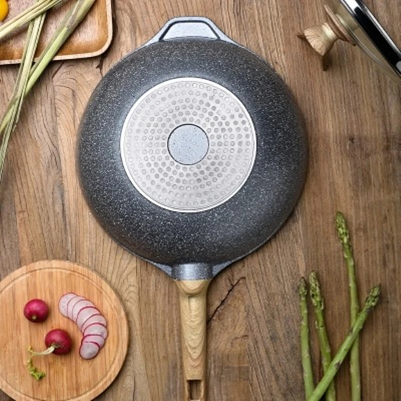 Master Star Chinese Medical Stone Wok With Lid Aluminum Alloy No Lampblack Cooker Pots Gas Induction Universal | Дом и сад