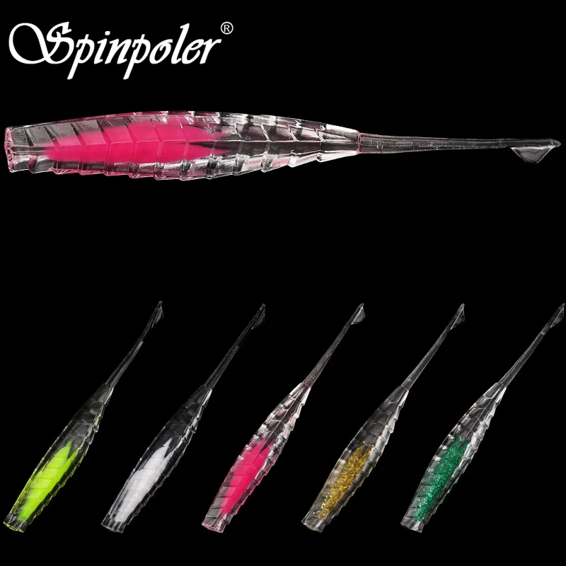 Spinpoler 5 шт./лот 3 дюйма/2 9 г двухцветная приманка для рыбы высокопрочная прочная