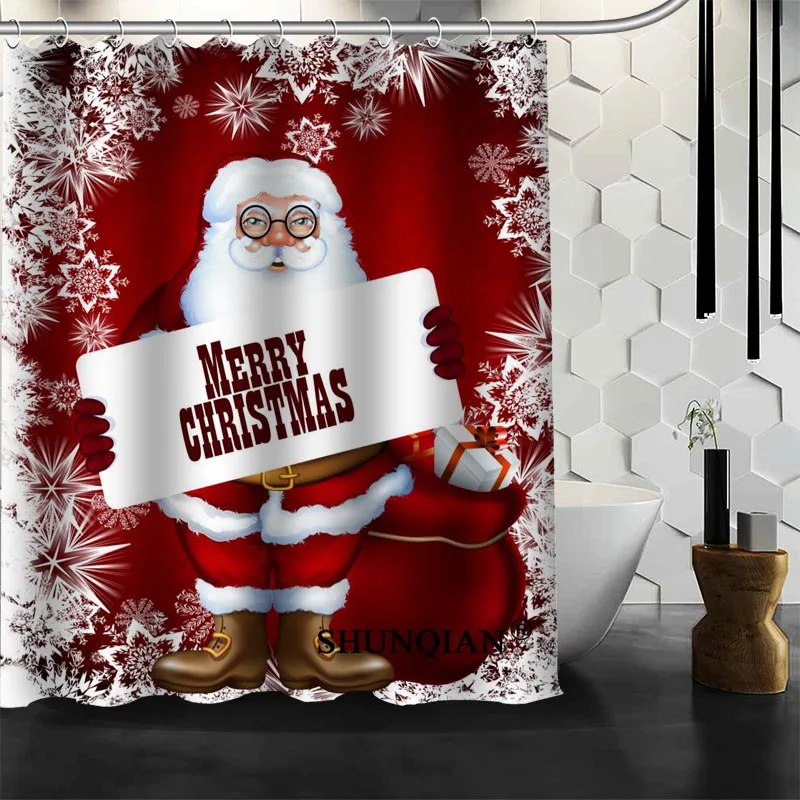 New Arrival Merry Christmas Shower Curtain Polyester Fabric Printing Bathroom Curtain Waterproof Bathroom Products With Hook
New Arrival Merry Christmas Shower Curtain Polyester Fabric Printing Bathroom Curtain Waterproof Bathroom Products With Hook