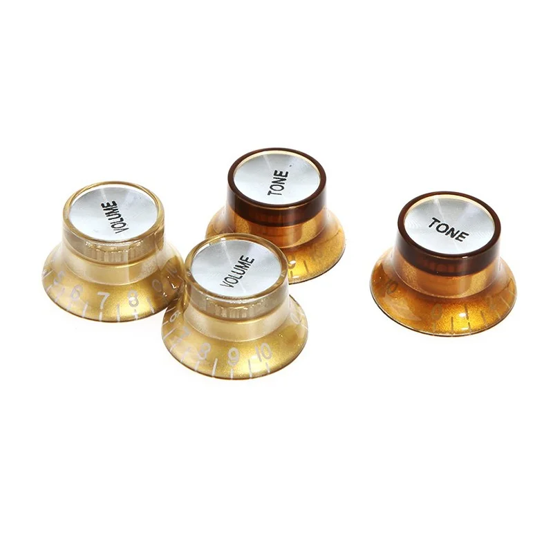 4PCS (2 Volume & 2 Tone) /set Speed Knobs Control Buttons Replacement Guitar Parts Golden Brown & Silver afinador guitarra
4PCS (2 Volume & 2 Tone) /set Speed Knobs Control Buttons Replacement Guitar Parts Golden Brown & Silver afinador guitarra
