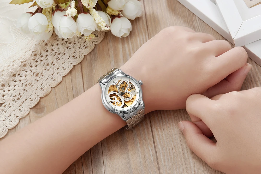 OUYAWEI Women's Watch Automatic Mechanical Lady Wristwatch Skeleton Crystal Dial Female Clock Stainless Steel Band Reloj Mujer
OUYAWEI Women's Watch Automatic Mechanical Lady Wristwatch Skeleton Crystal Dial Female Clock Stainless Steel Band Reloj Mujer