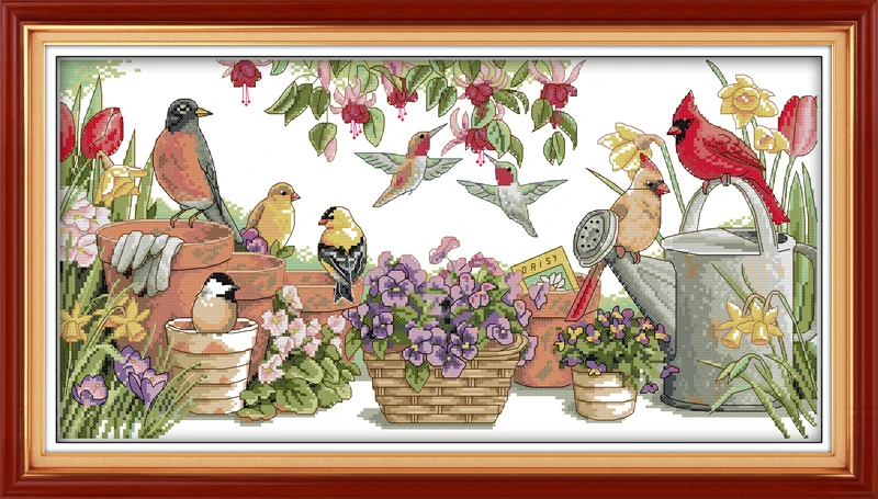 Birds gather in garden cross stitch kit animal bird 14ct 11ct count printed canvas stitching embroidery DIY handmade needlework
Birds gather in garden cross stitch kit animal bird 14ct 11ct count printed canvas stitching embroidery DIY handmade needlework