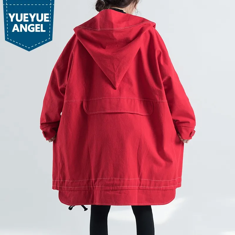 Женский джинсовый Тренч на молнии с капюшоном зиму|zipper trench|trench hooddenim hooded trench coat |