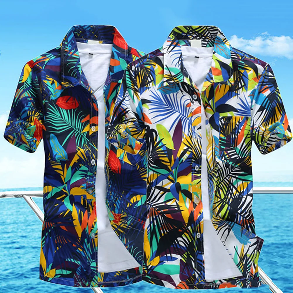 Summer Men Hawaiian shirt Floral Trendy Short Sleeve Holiday Tee Shirt Casual Travel Beach Shirt Loose Shirts 
Summer Men Hawaiian shirt Floral Trendy Short Sleeve Holiday Tee Shirt Casual Travel Beach Shirt Loose Shirts