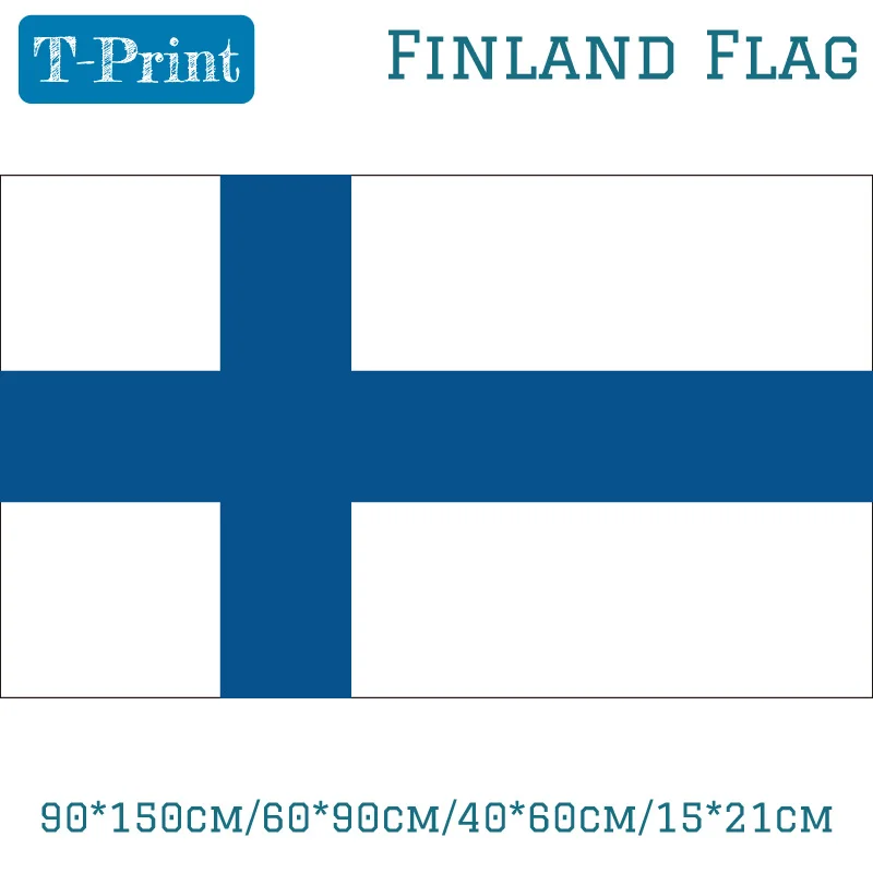 

90*150cm/60*90cm/40*60cm/15*21cm Finland Flag Finnish OSports meeting Gift Olympiad games Celebration Dacron Flags