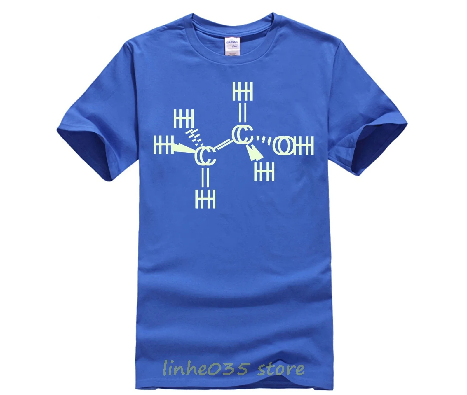 Химический алкоголь молекула структура этанол Мужская футболка Новая мода
