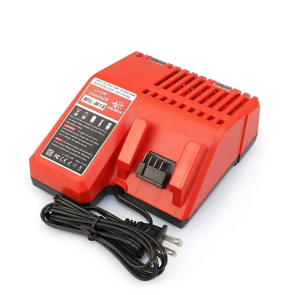 Сменное зарядное устройство M18 для Milwaukee 14,4 V 18V Li-Ion Battery 48-11-1815 48-11-1820 48-11-1840 48-11-1850 48-11-1828
Сменное зарядное устройство M18 для Milwaukee 14,4 V 18V Li-Ion Battery 48-11-1815 48-11-1820 48-11-1840 48-11-1850 48-11-1828