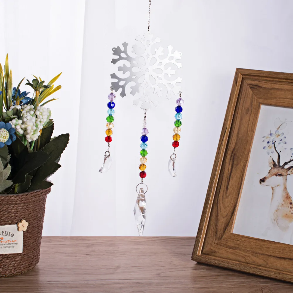 Fashion Snowflake Window Hanging Suncatcher Art Reiki Rainbow Ball Pendant Ornament Modern Room Decoration Wedding Accessories
Fashion Snowflake Window Hanging Suncatcher Art Reiki Rainbow Ball Pendant Ornament Modern Room Decoration Wedding Accessories