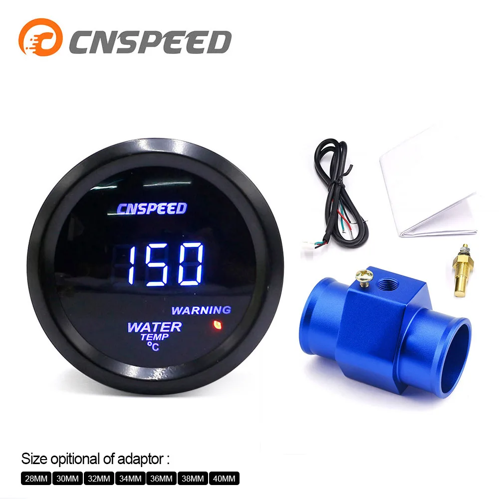 CNSPEED 2'' 52MM Car Digital Blue Led Water Temperature Gauge 40-150 Celsius With Water Temp Joint Pipe Sensor Adapter 1/8NPT
CNSPEED 2'' 52MM Car Digital Blue Led Water Temperature Gauge 40-150 Celsius With Water Temp Joint Pipe Sensor Adapter 1/8NPT