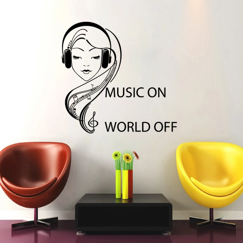 Виниловые наклейки на стену on/World off стикеры для украшения дома гостиной спальни