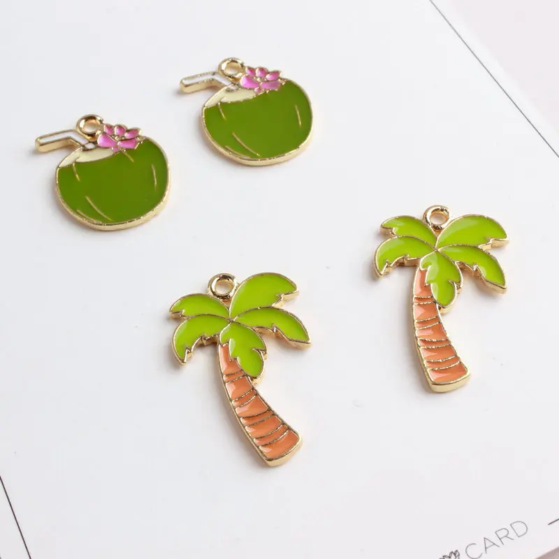 50pcs Coloful Cute Green Coconut Palm Enamel Charms 8*16mm DIY Handmade Bracelet Necklace Jewelry Accessories DIY Craft
50pcs Coloful Cute Green Coconut Palm Enamel Charms 8*16mm DIY Handmade Bracelet Necklace Jewelry Accessories DIY Craft