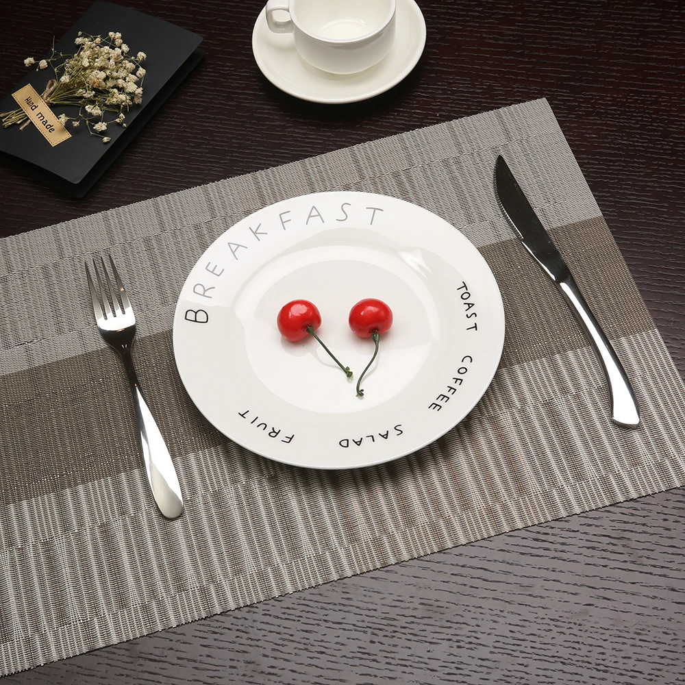 2pcs/Lot Tricolor Stripe Pattern Placemats For Kitchen Table PVC Rectangle Table Mat Place Mats For Dining Table 30*45cm
2pcs/Lot Tricolor Stripe Pattern Placemats For Kitchen Table PVC Rectangle Table Mat Place Mats For Dining Table 30*45cm