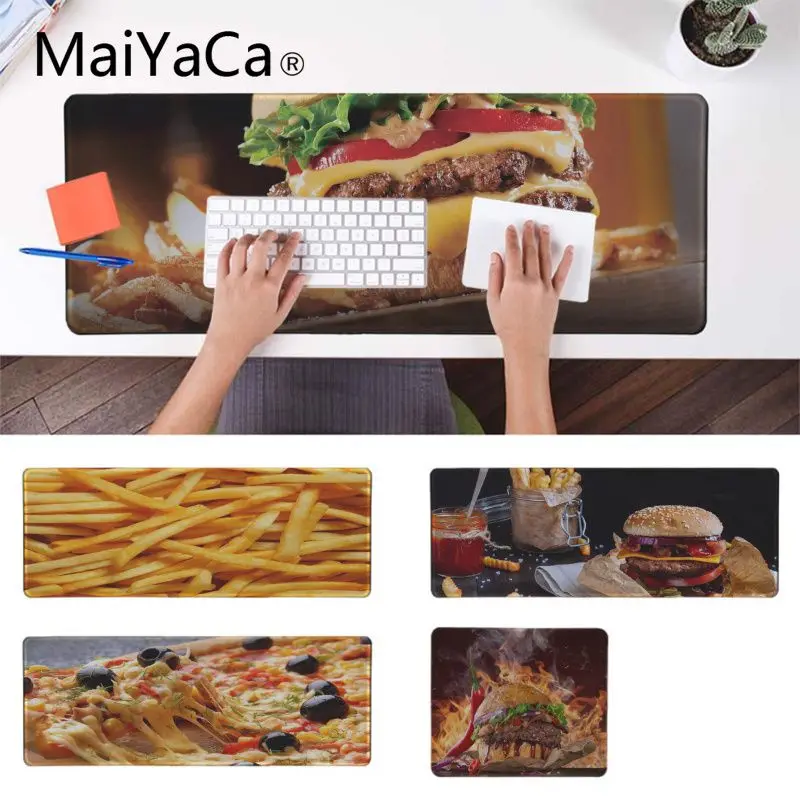 MaiYaCa модные чипы пицца гамбургеров Игровые Мыши Коврик Для Компьютерный игровой
