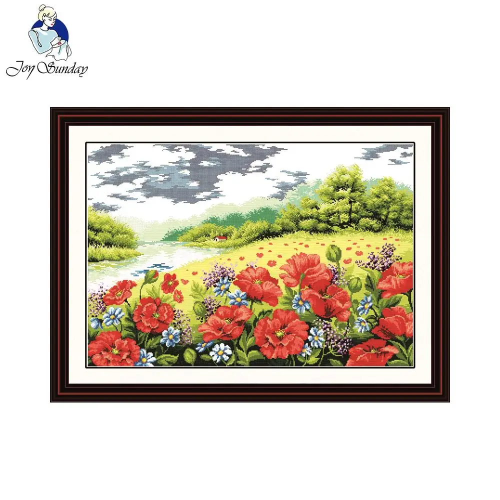 Joy Sunday Embroidery Floss Wall Decoration Needlepiont Cross Stitching Needlework Set Printed Cross Stitch Poppy garden
Joy Sunday Embroidery Floss Wall Decoration Needlepiont Cross Stitching Needlework Set Printed Cross Stitch Poppy garden