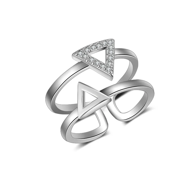 Wholesale fashion triangle shiny crystal 925 sterling silver ladies finger rings jewelry birthday gift
Wholesale fashion triangle shiny crystal 925 sterling silver ladies finger rings jewelry birthday gift