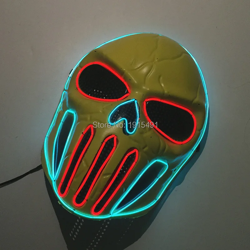 New Brand EL Cold Light Glowing Mask Holiday Lighting Masquerade Prom Mask by 3V For Easter Day Decoration
New Brand EL Cold Light Glowing Mask Holiday Lighting Masquerade Prom Mask by 3V For Easter Day Decoration