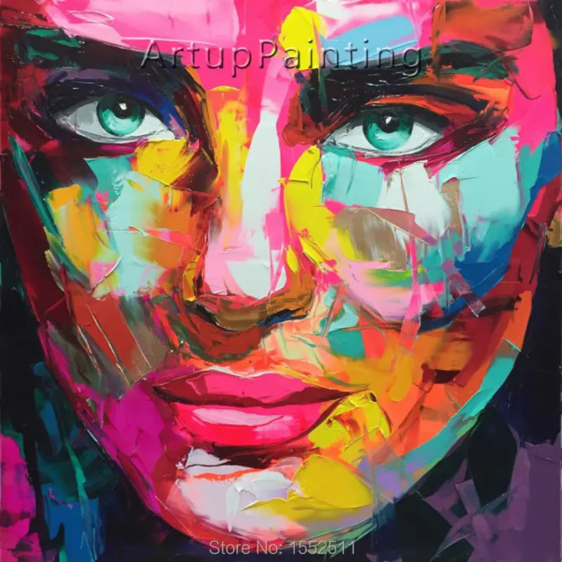 Palette knife painting portrait Palette knife Face Oil painting Impasto figure on canvas Hand painted Francoise Nielly 16-43
Palette knife painting portrait Palette knife Face Oil painting Impasto figure on canvas Hand painted Francoise Nielly 16-43