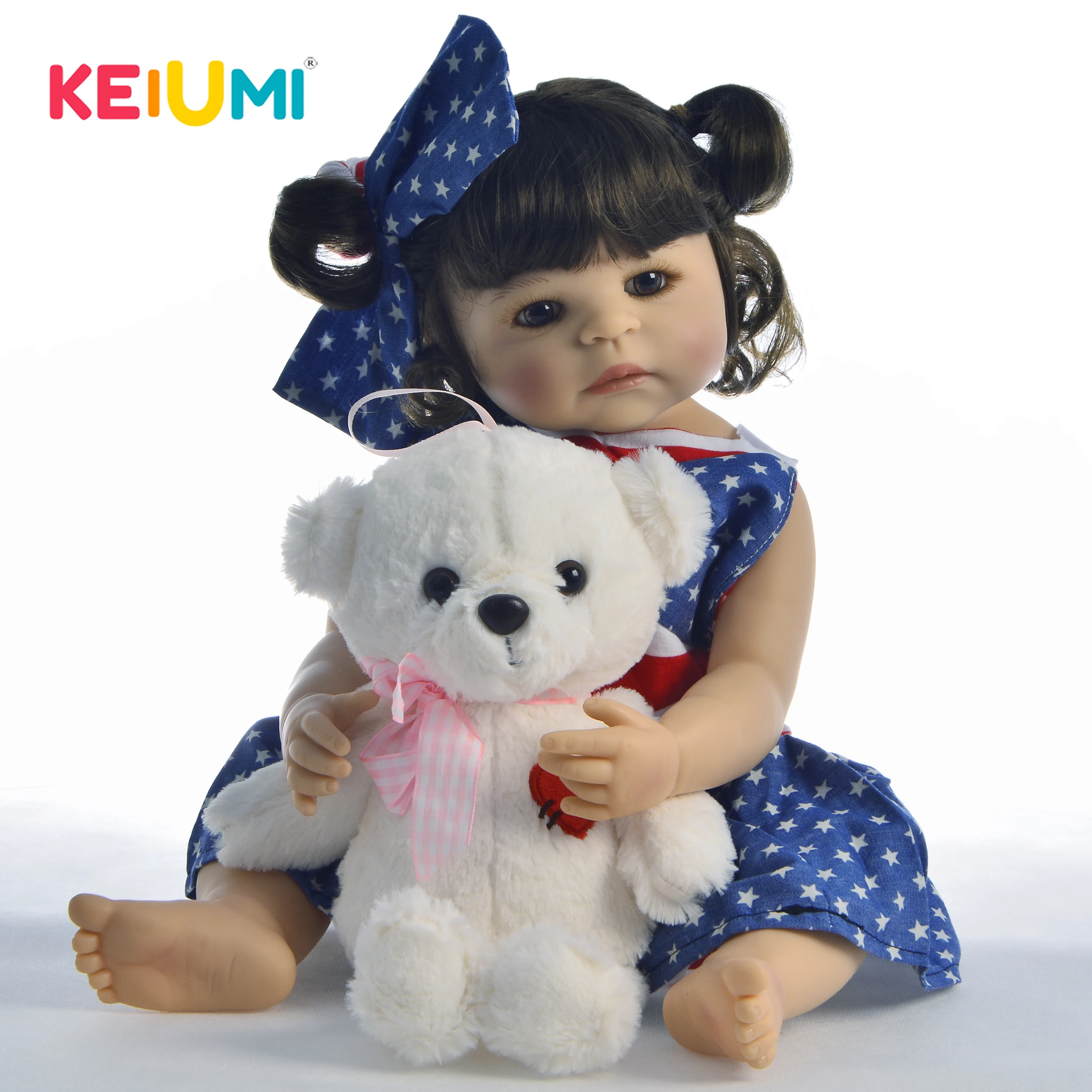 KEIUMI Cute 22 Inch Lovely Reborn Baby Girl Full Silicone Body Dolls Lifelike Kids Playmate Baby Toys For Christmas Gifts
KEIUMI Cute 22 Inch Lovely Reborn Baby Girl Full Silicone Body Dolls Lifelike Kids Playmate Baby Toys For Christmas Gifts