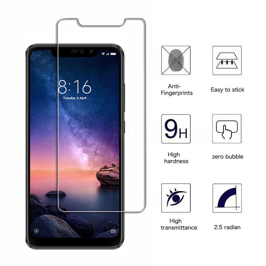 Закаленное стекло 2.5D 9H для Xiaomi Redmi Note 6 Pro note 5 защитная пленка экрана 4 4X S2 5plus 0 26