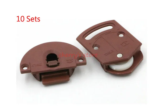 Dark Brown Plastic 3.6mm Mount Hole Wardrobe Sliding Door Roller Plate 10 Sets
Dark Brown Plastic 3.6mm Mount Hole Wardrobe Sliding Door Roller Plate 10 Sets