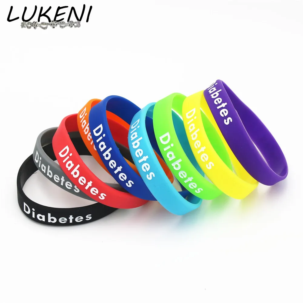 LUKENI 9PCS/LOT Printed Bracelet Diabetes Awareness Silicone Wristband Armband Sports Energy Nurse Bracelets&Bangles Gifts SH151
LUKENI 9PCS/LOT Printed Bracelet Diabetes Awareness Silicone Wristband Armband Sports Energy Nurse Bracelets&Bangles Gifts SH151