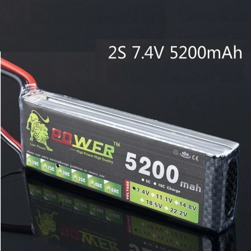 2pcs/lot LION POWER Brand 7.4V 5200mAh Factory wholesale model aircraft 7.4v 25C to 30C LION lithum polymer 2s LIPO battery 7.4v
2pcs/lot LION POWER Brand 7.4V 5200mAh Factory wholesale model aircraft 7.4v 25C to 30C LION lithum polymer 2s LIPO battery 7.4v