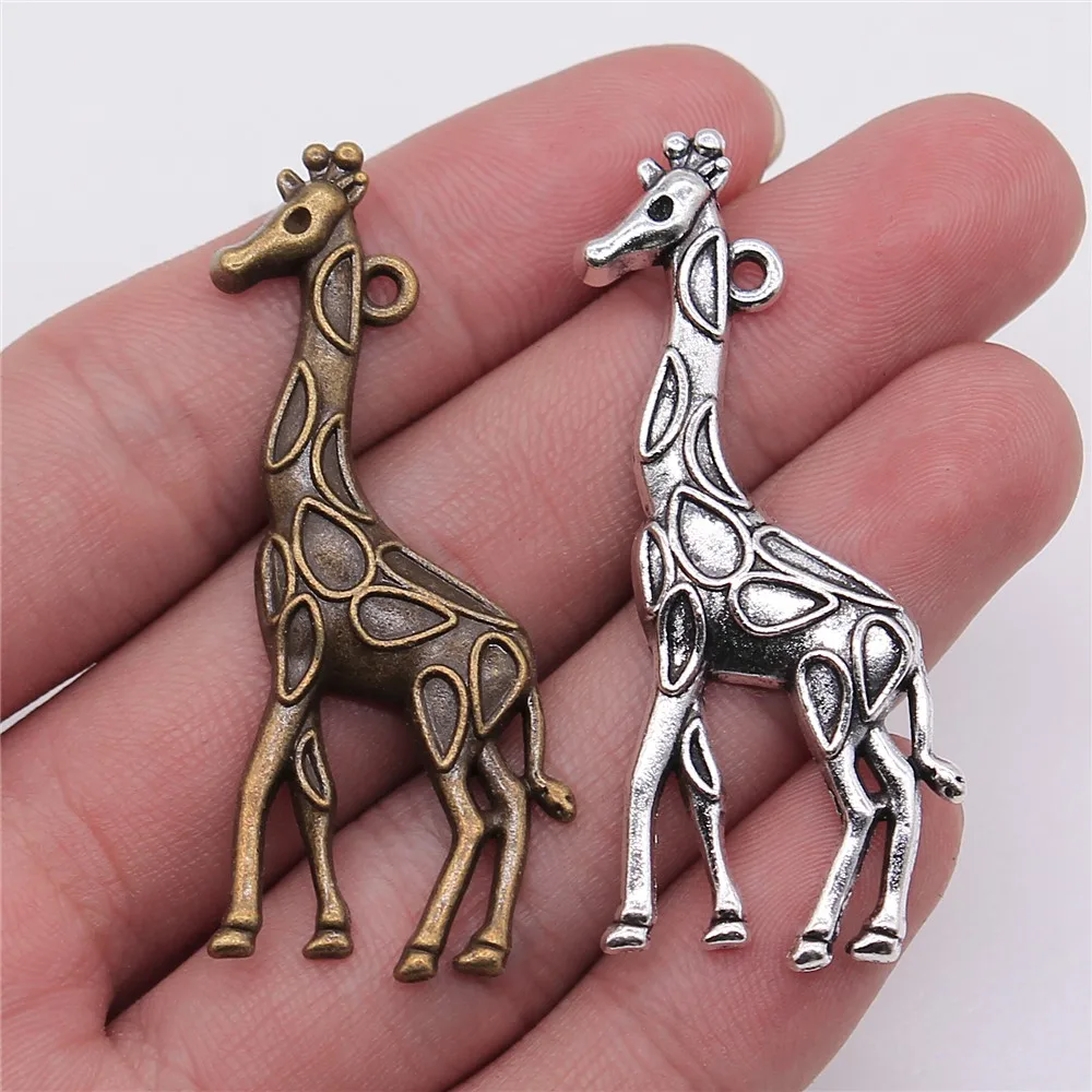 WYSIWYG 4pcs Charms Giraffe Deer 53x23mm Antique Making Pendant Fit Vintage Tibetan Silver Color DIY Handmade Jewelry
WYSIWYG 4pcs Charms Giraffe Deer 53x23mm Antique Making Pendant Fit Vintage Tibetan Silver Color DIY Handmade Jewelry