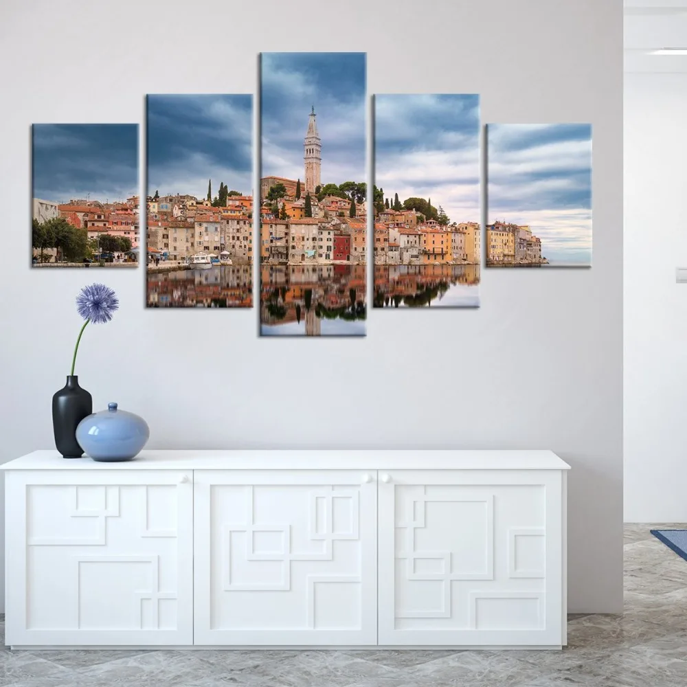 Modern Decor Wall Art Pictures 5 Pieces Buildings And Lake Scenery HD Prints Framework Artworks Posters Modular Paintings Canvas
Modern Decor Wall Art Pictures 5 Pieces Buildings And Lake Scenery HD Prints Framework Artworks Posters Modular Paintings Canvas