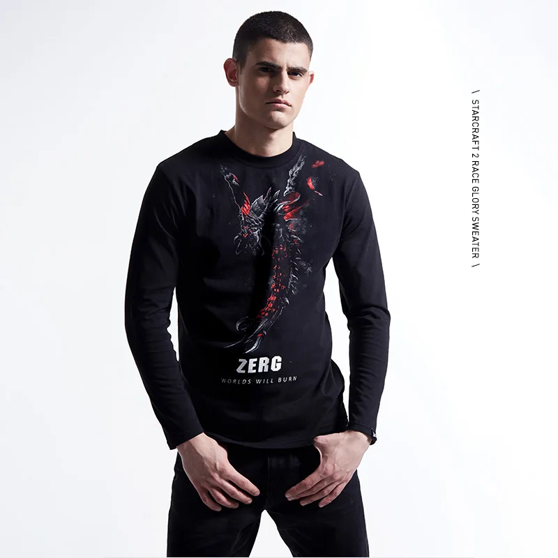 TEE7 Men's casual long-sleeved T-shirt for hardcore gamers zerg cotton fashion printed t shirt collar party fitness shirt
TEE7 Men's casual long-sleeved T-shirt for hardcore gamers zerg cotton fashion printed t shirt collar party fitness shirt