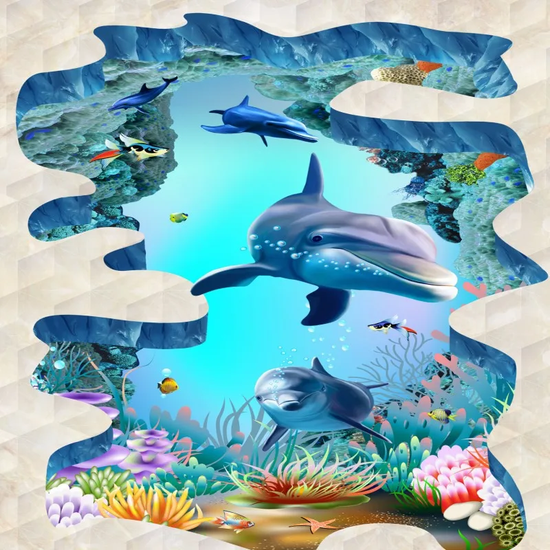 Free Shipping bathroom walkway floor wallpaper Marine world dolphin fish coral non-slip floor mural
Free Shipping bathroom walkway floor wallpaper Marine world dolphin fish coral non-slip floor mural