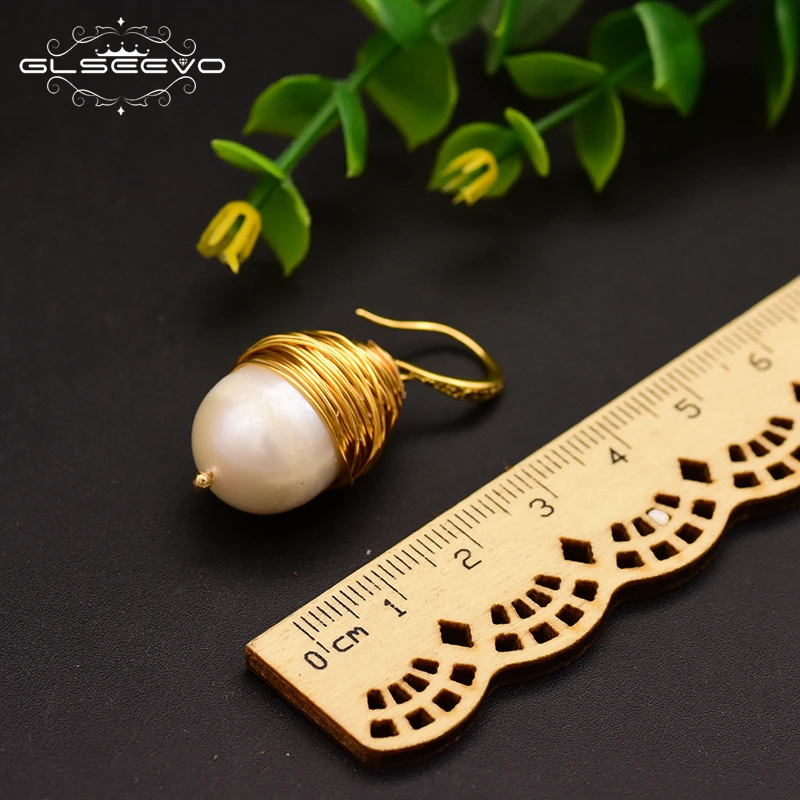 GLSEEVO Original Fresh Water Baroque Pearl Drop Earring Drop Earrings For Women Engagement Fine Jewellery GE0512
GLSEEVO Original Fresh Water Baroque Pearl Drop Earring Drop Earrings For Women Engagement Fine Jewellery GE0512