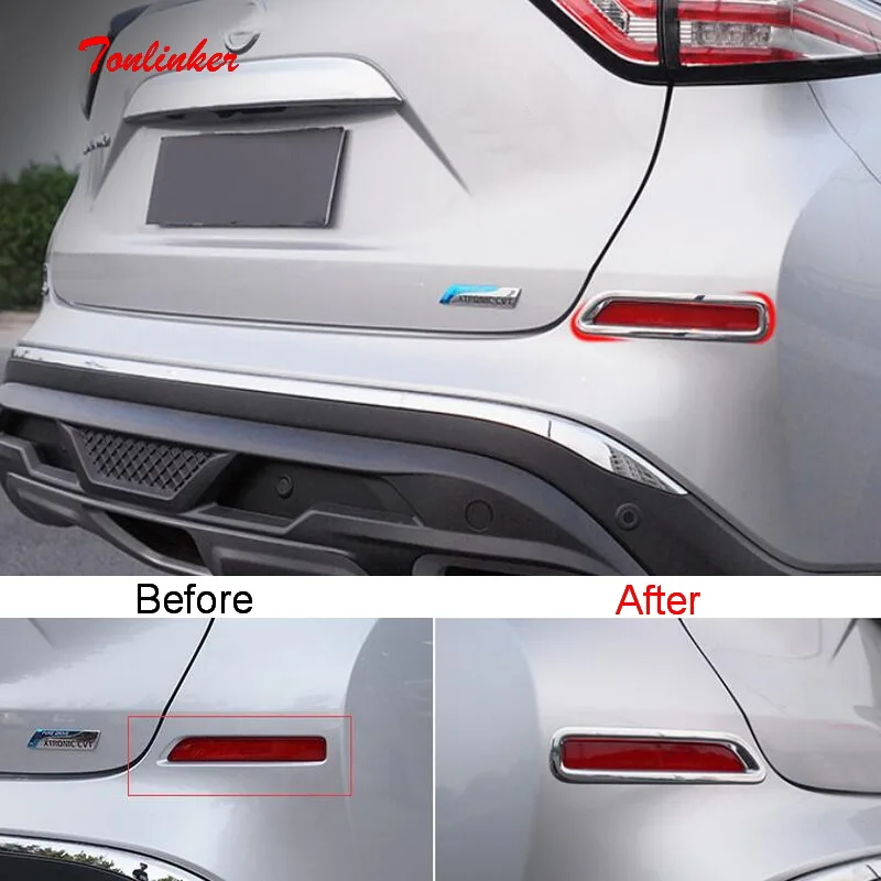 Tonlinker внешний задний противотуманный светильник крышка чехол наклейки для Nissan Murano 2015-19 стайлинга автомобилей из 2 предметов ABS хромированна...
Tonlinker внешний задний противотуманный светильник крышка чехол наклейки для Nissan Murano 2015-19 стайлинга автомобилей из 2 предметов ABS хромированна...